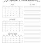 2024 Summer Calendars   18 Free Printables | Printabulls In June July August Calendar 2024