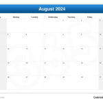 August 2024 Calendar For August 4 2024 Calendar