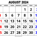 August 2024 Calendar (Free Printable) – Diy Projects, Patterns For Calendar Month Of August 2024