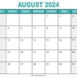 August 2024 Calendar (Free Printable) – Diy Projects, Patterns In August 2024 Editable Calendar