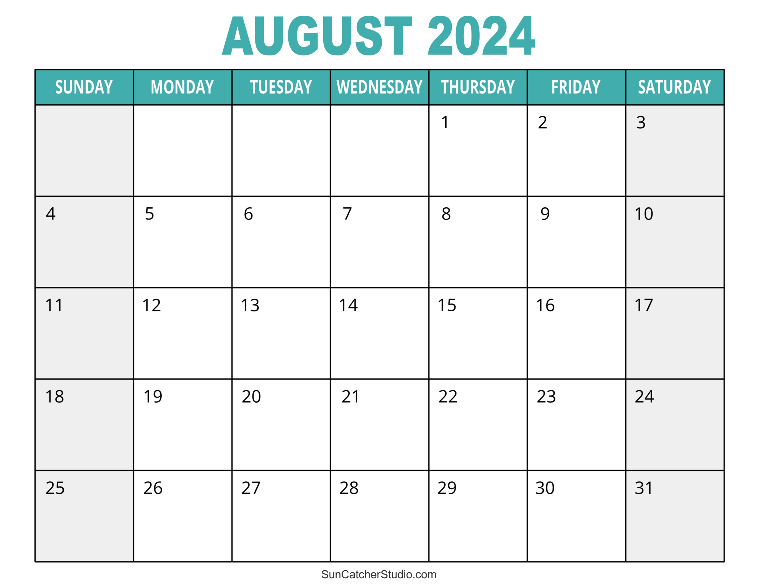 August 2024 Calendar (Free Printable) – Diy Projects, Patterns inside Editable Calendar August 2024