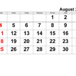 August 2024 Calendar | Free Printable Pdf, Xls And Png Intended For Printable August 24 Calendar