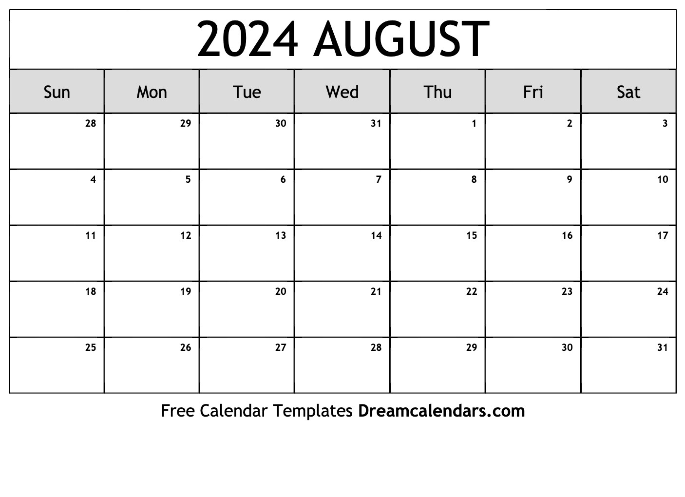 August 24 Calendar 2024