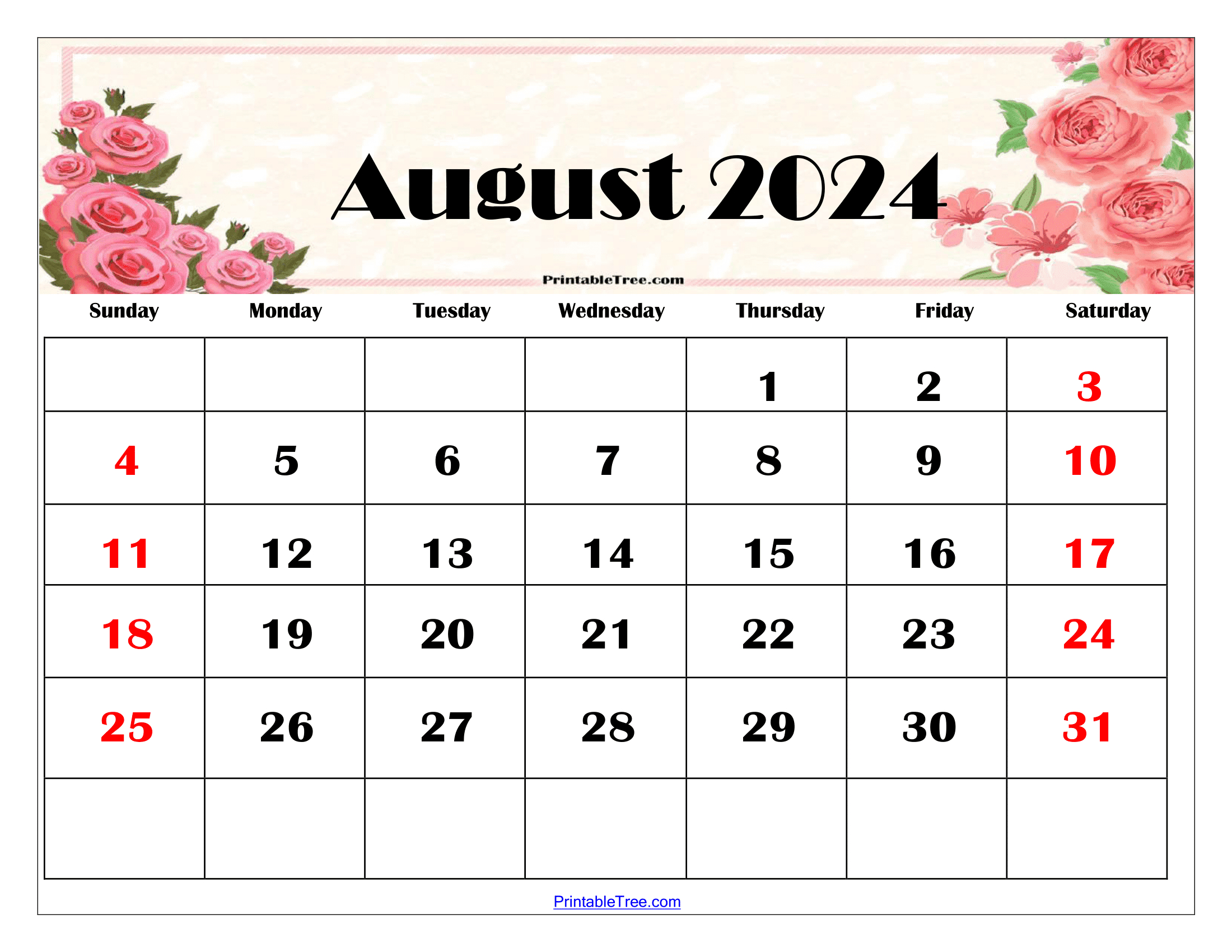 August 2024 Calendar Printable Pdf Templates Free Download throughout August Calendar Printable Free 2024