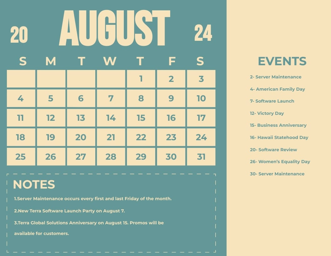 August 2024 Calendar With Holidays Template - Edit Online inside Show August Calendar 2024