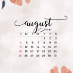 August 2024 Mobile Phone Backgrounds | Entheosweb In August Calendar 2024 Wallpaper