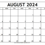 August 2024 Printable Calendar   Free Printable Calendar For August   December 2024 Calendar