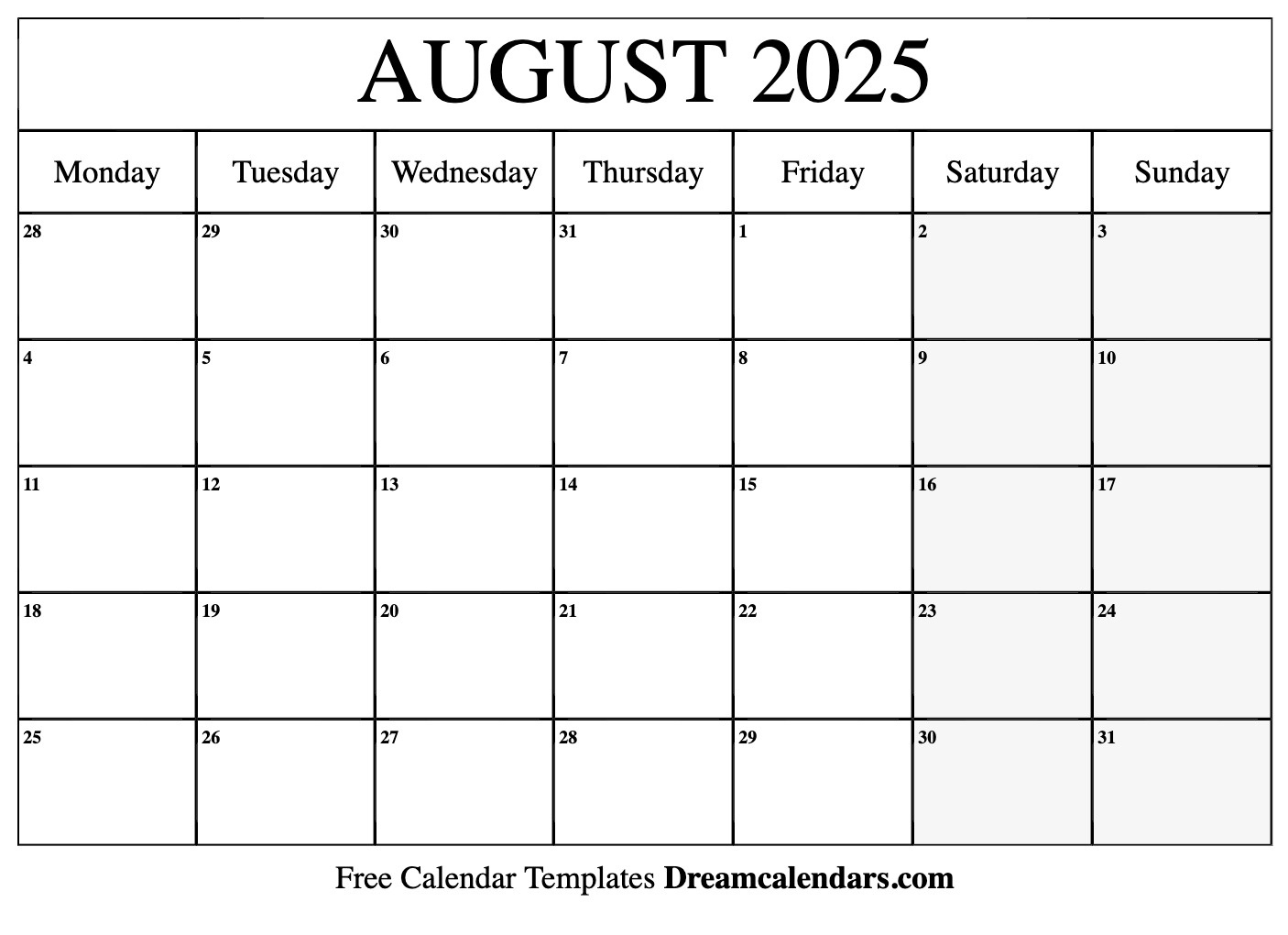 August 2025 Calendar - Free Printable With Holidays And Observances for 2025 August Calendar