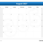 August 2027 Calendar Intended For August 2027 Calendar