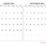 August And September 2024 Calendar | Calendar Quickly For August September 2024 Calendar