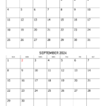 August And September 2024 Calendar | Calendar Quickly With Regard To Printable Monthly Calendar August And September 2024