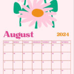 August Calendar 2024, August Calendar, Calendar Background, Study For Aesthetic August Calendar 2024