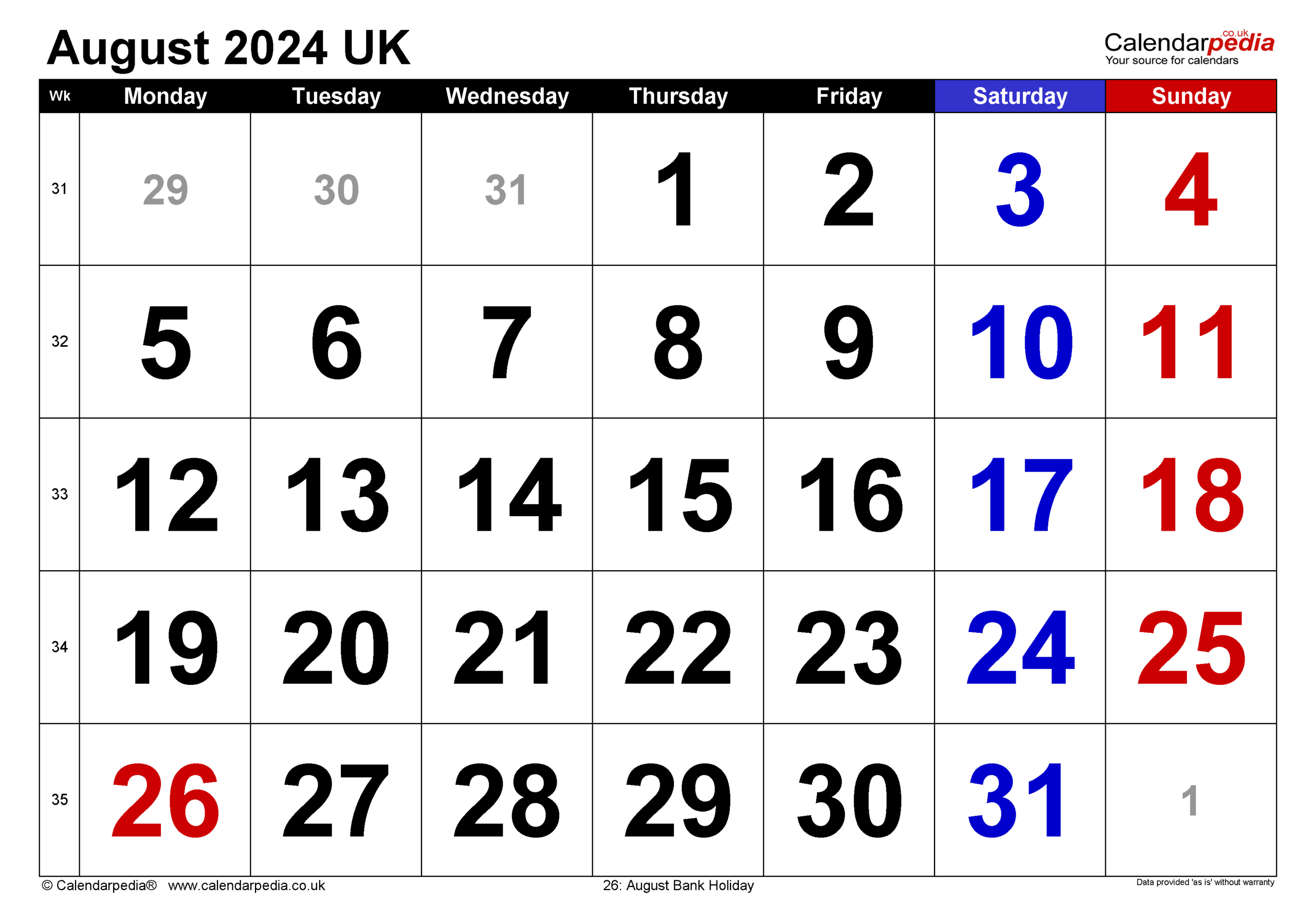 Calendar August 2024 Uk With Excel, Word And Pdf Templates within Google Calendar August 2024