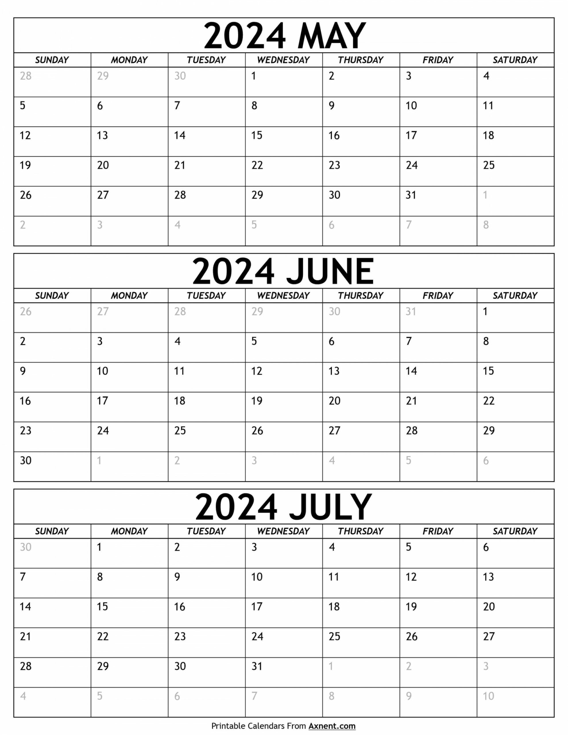 Calendar May June July 2024 within May June July August Calendar 2024