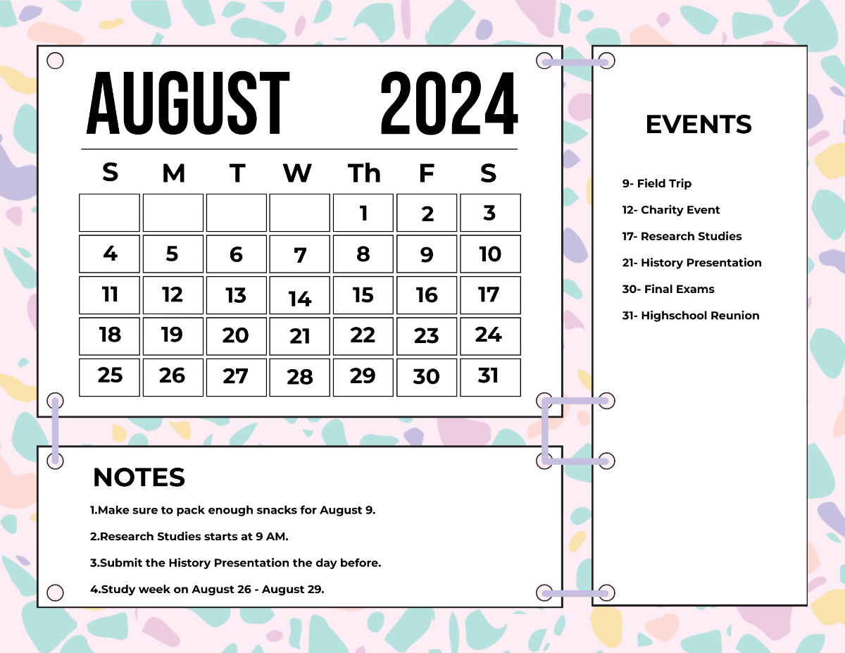 Free August Calendar 2024 Templates &amp;amp; Examples - Edit Online pertaining to Show August Calendar 2024