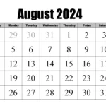 Free Printable August 2024 Calendar | Instant Download Within August 23 Calendar 2024