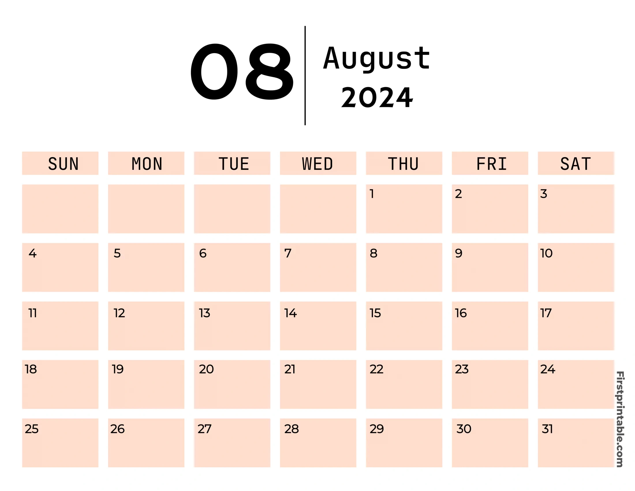 Free Printable &amp;amp; Fillable August Calendar 2024 for August 17 Calendar 2024