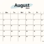 Free Printable & Fillable August Calendar 2024 Regarding August Calendar Blank 2024 Printable