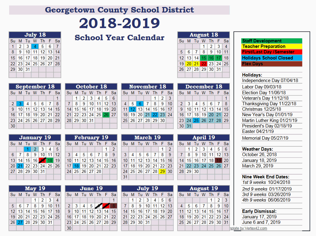 Georgetown County Students Head Back To School Aug. 22 inside Augusta County Va School Calendar 24-25 Printable