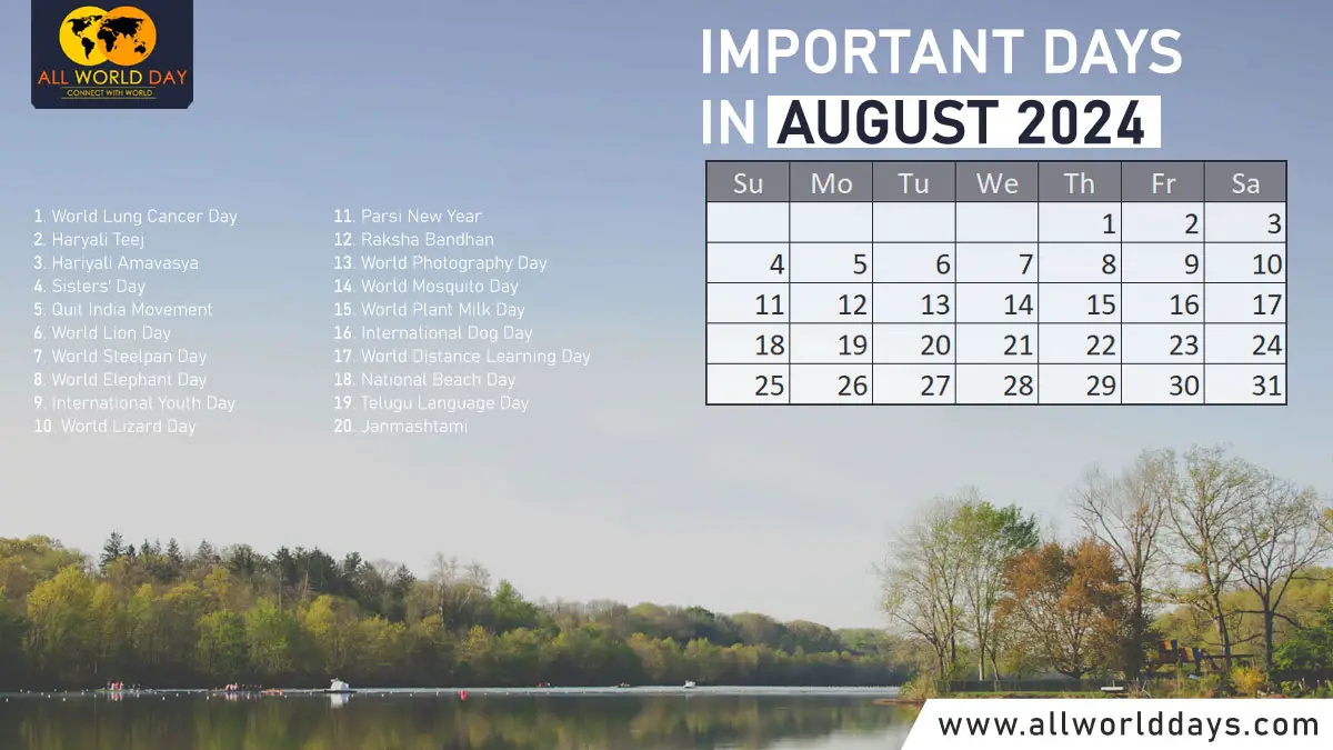 Important Days In August 2024: List Of National, International Dates intended for National Day Calendar August 2024