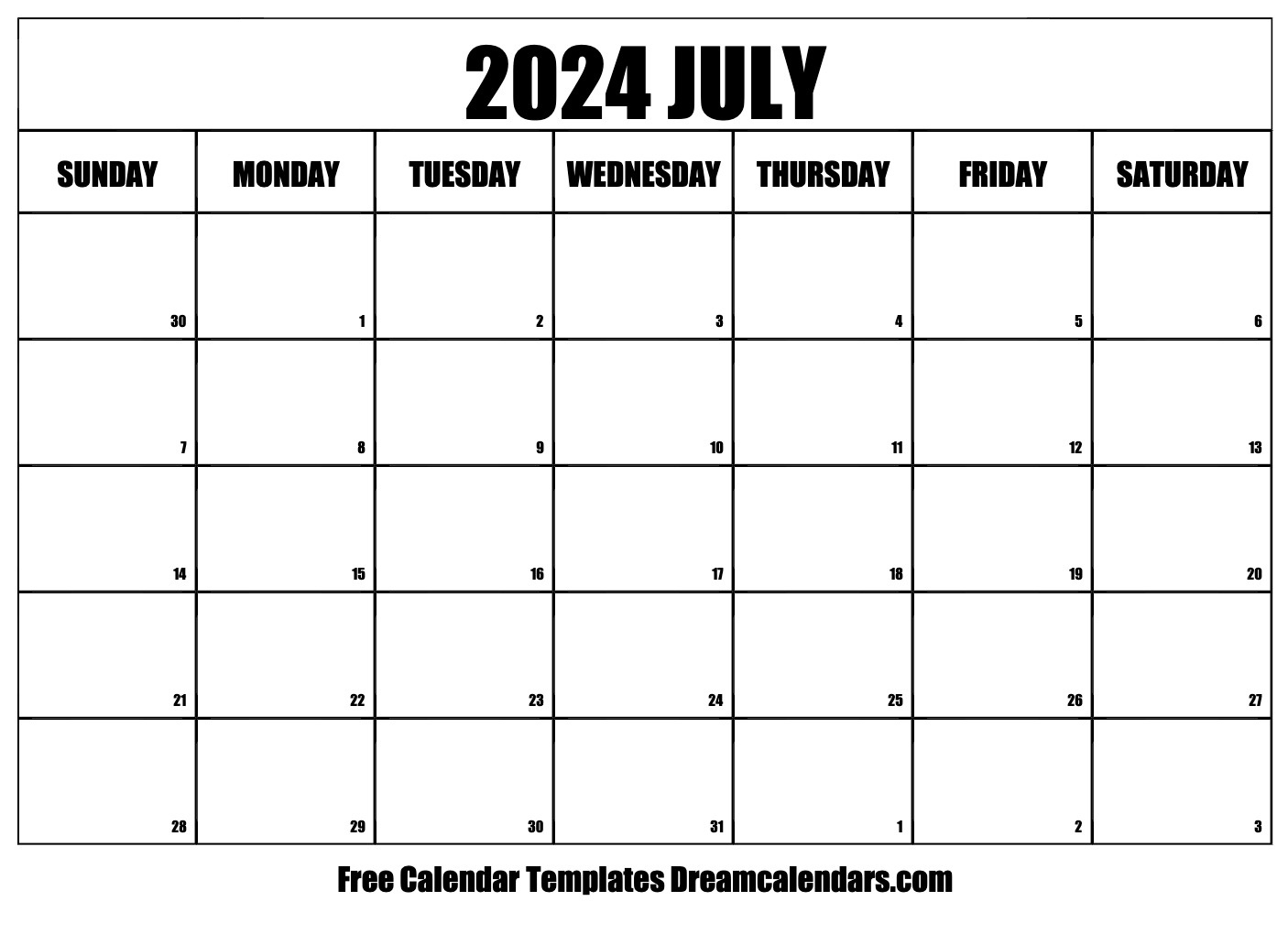 July 2024 Calendar - Free Printable With Holidays And Observances for Free Printable Calendar July And August 2024