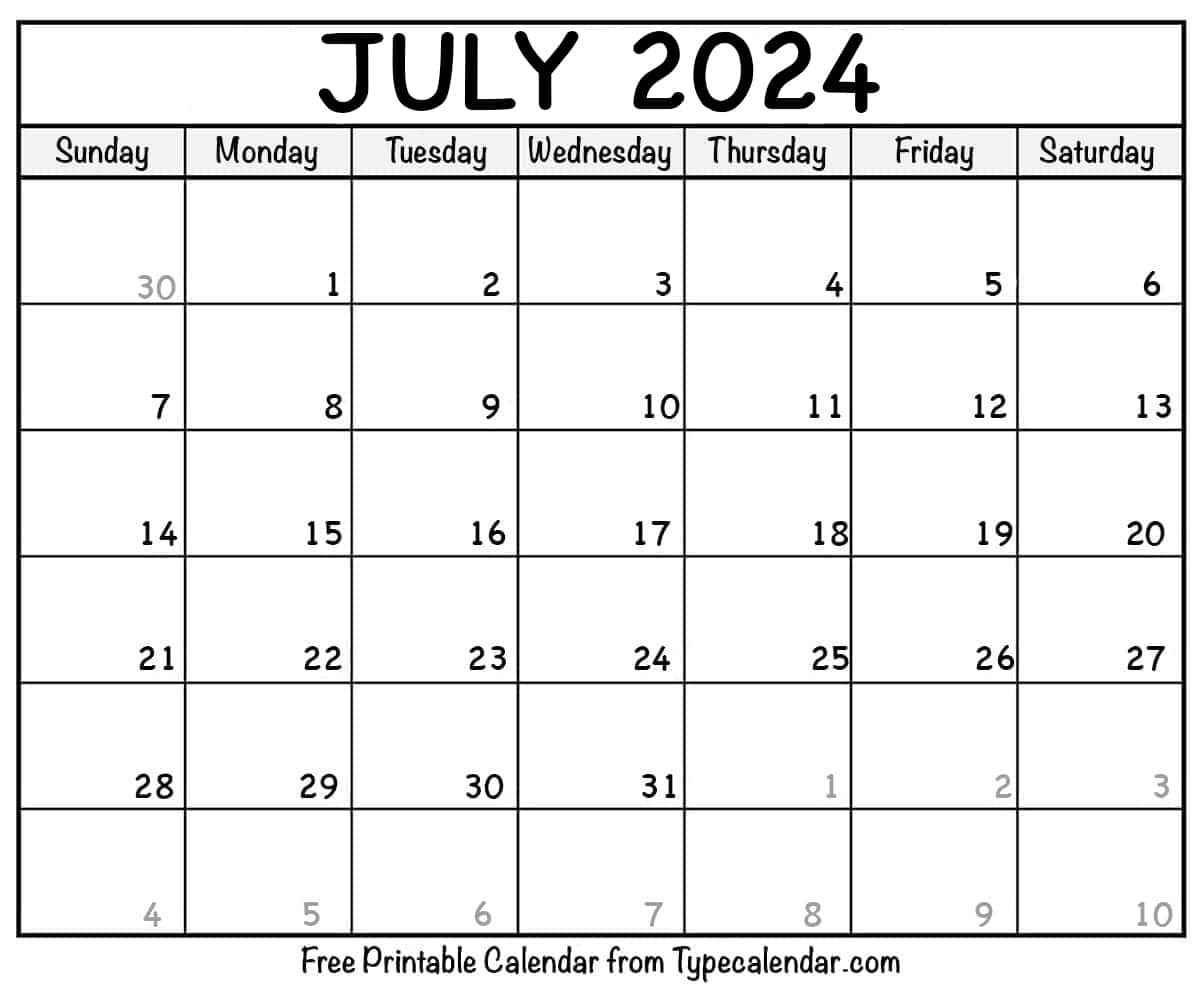 July 2024 Calendars | Free Printable Templates regarding Free Printable July And August 2024 Calendar