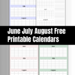 June July August 2024 Calendar (Free Printable)   The Clever Heart Intended For June July August Calendar 2024