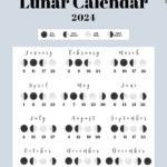 Moon Phase Calendar   Cute & Free Printable 2024 Lunar Calendar Regarding Full Moon Calendar August 2024