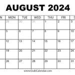 Printable August 2024 Calendar For July And August Calendar 2024