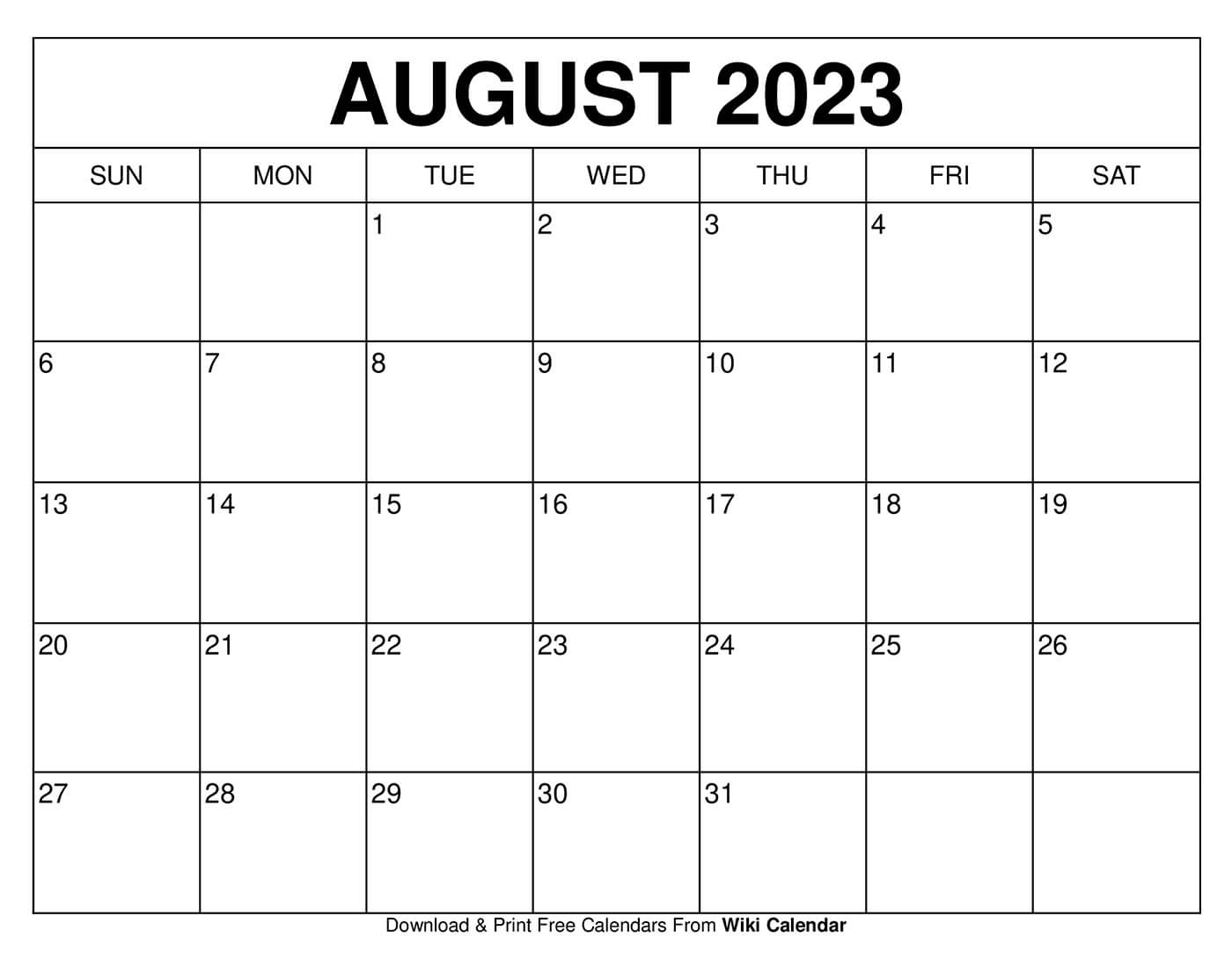 Printable August 2024 Calendar Templates With Holidays for Wiki Calendar August 2024