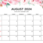 Printable August 2024 Calendar Templates With Holidays In Printable Blank August Calendar 2024