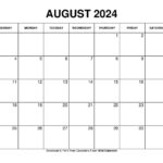 Printable August 2024 Calendar Templates With Holidays Inside August And September 2024 Calendar Printable