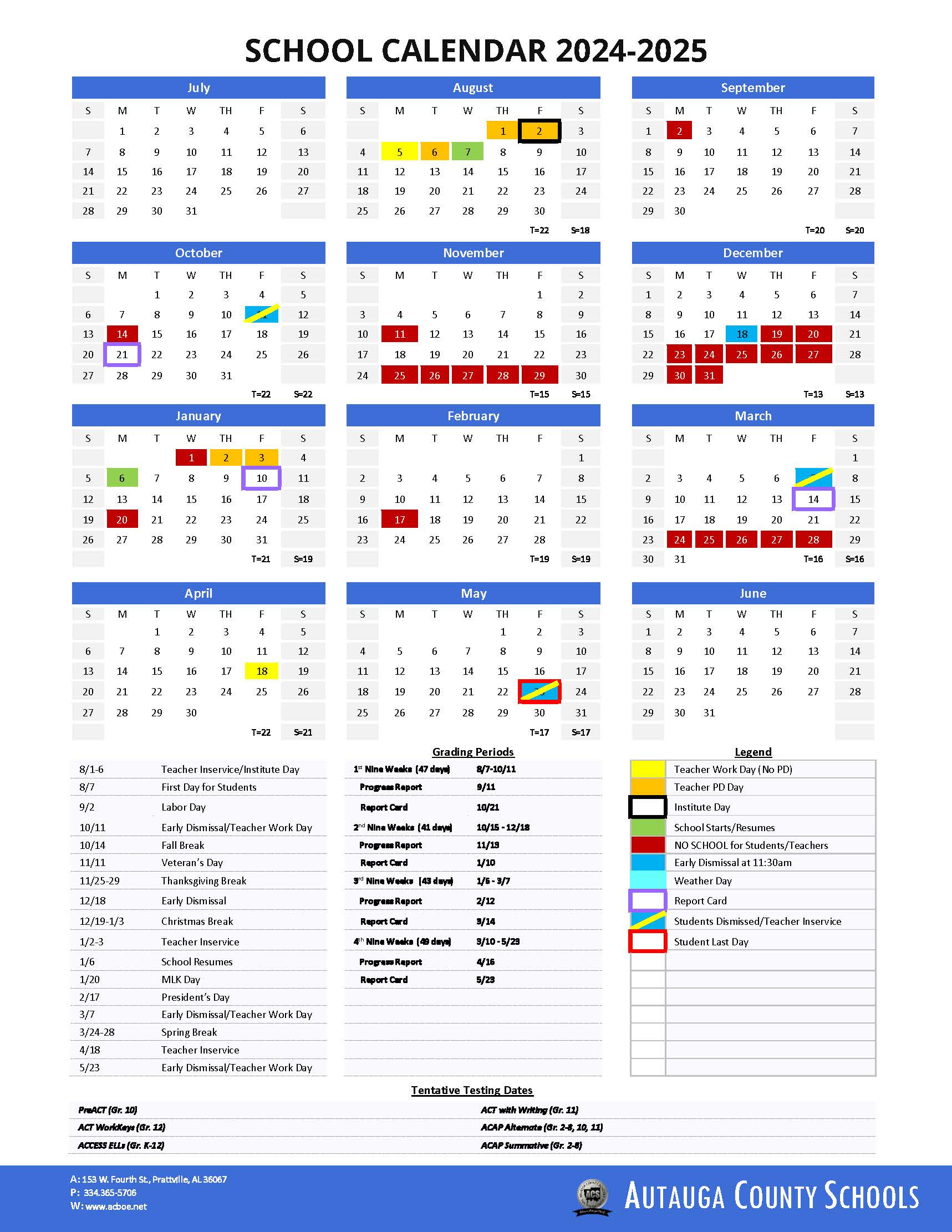 Augusta County School Calendar 2024-24