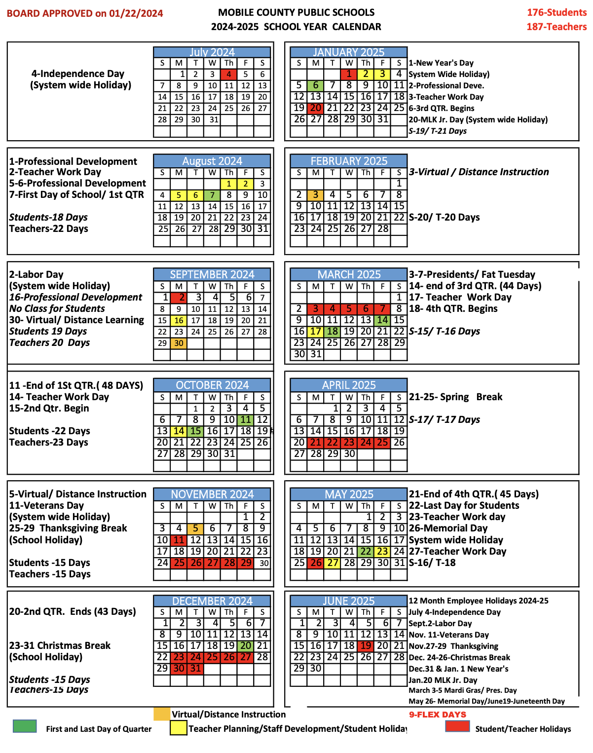 School Year Calendars - Mobile County Public Schools for Augusta County School Calendar 2024-24