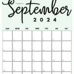 September 2024 Calendar   20 Cute & Free Printables | Saturdaygift With Regard To Printable Monthly Calendar August And September 2024