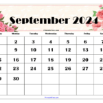 September 2024 Calendar Printable Pdf With Holidays Inside August September Printable Calendar 2024