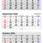 September 2024 Calendar | Templates For Word, Excel And Pdf For August September 2024 Calendar