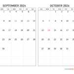 September And October 2024 Calendar | Calendar Quickly Throughout August September October Calendar 2024 Printable