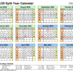 Split Year Calendars 2024/2025 (July To June)   Excel Templates Throughout August 2024   June 2025 Calendar Printable