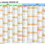 Split Year Calendars 2024/25 Uk (July To June) For Pdf Intended For Printable Calendar September 2024 To August 2025