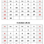 Two Months Calendar 2024 Printable Pdf | Double Month Calendar Inside August Sept October 2024 Calendar