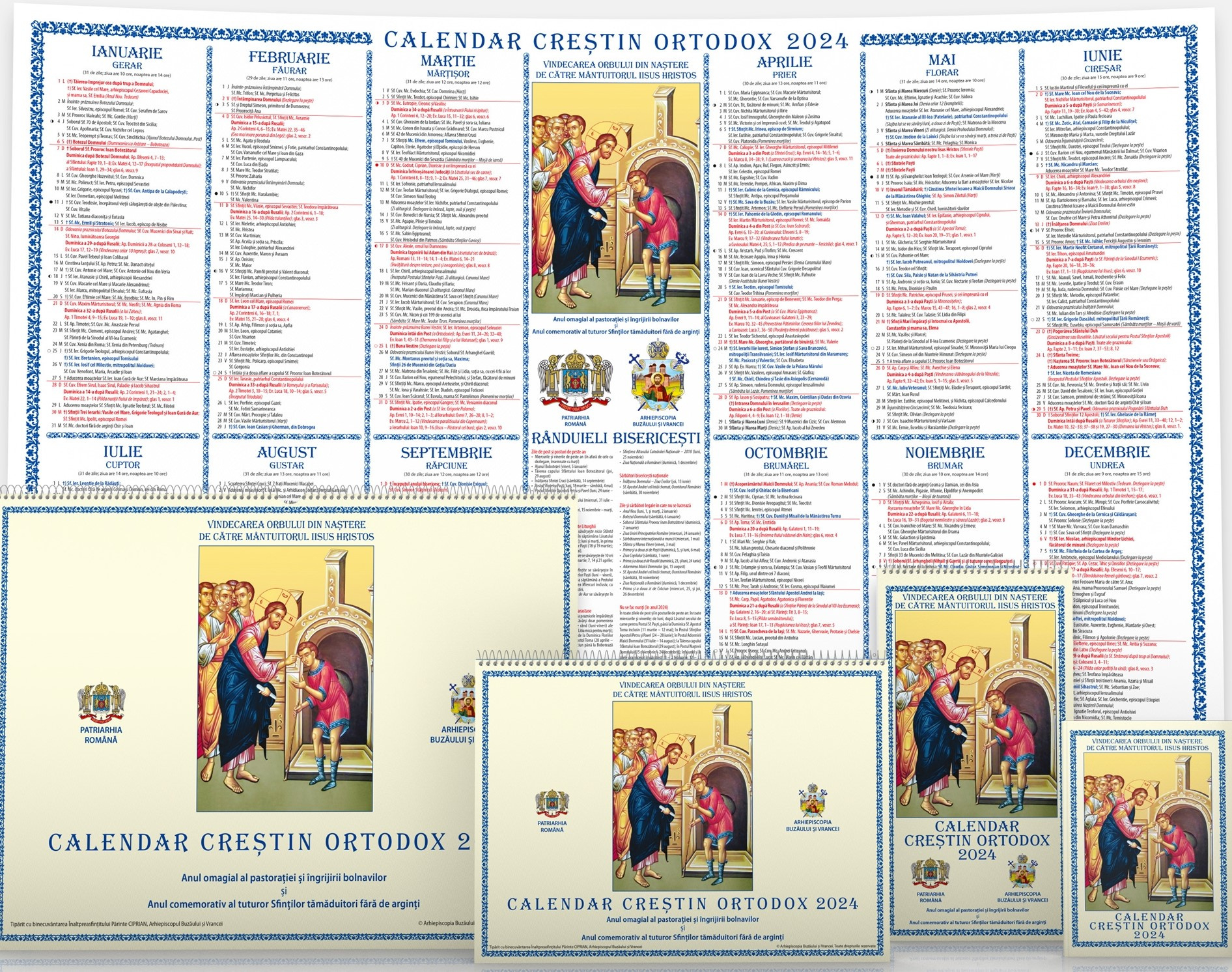 Vrâncenii Își Pot Achiziționa Calendarul Ortodox Pe 2024, În intended for Calendar Ortodox August 2024