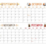 2024 Four Month Calendars   18 Free Printables | Printabulls In September Through December 2024 Calendar