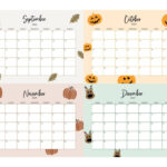 2024 Four Month Calendars   18 Free Printables | Printabulls Inside September October November 2024 Calendar Printable