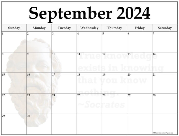 September 24 Printable Calendar