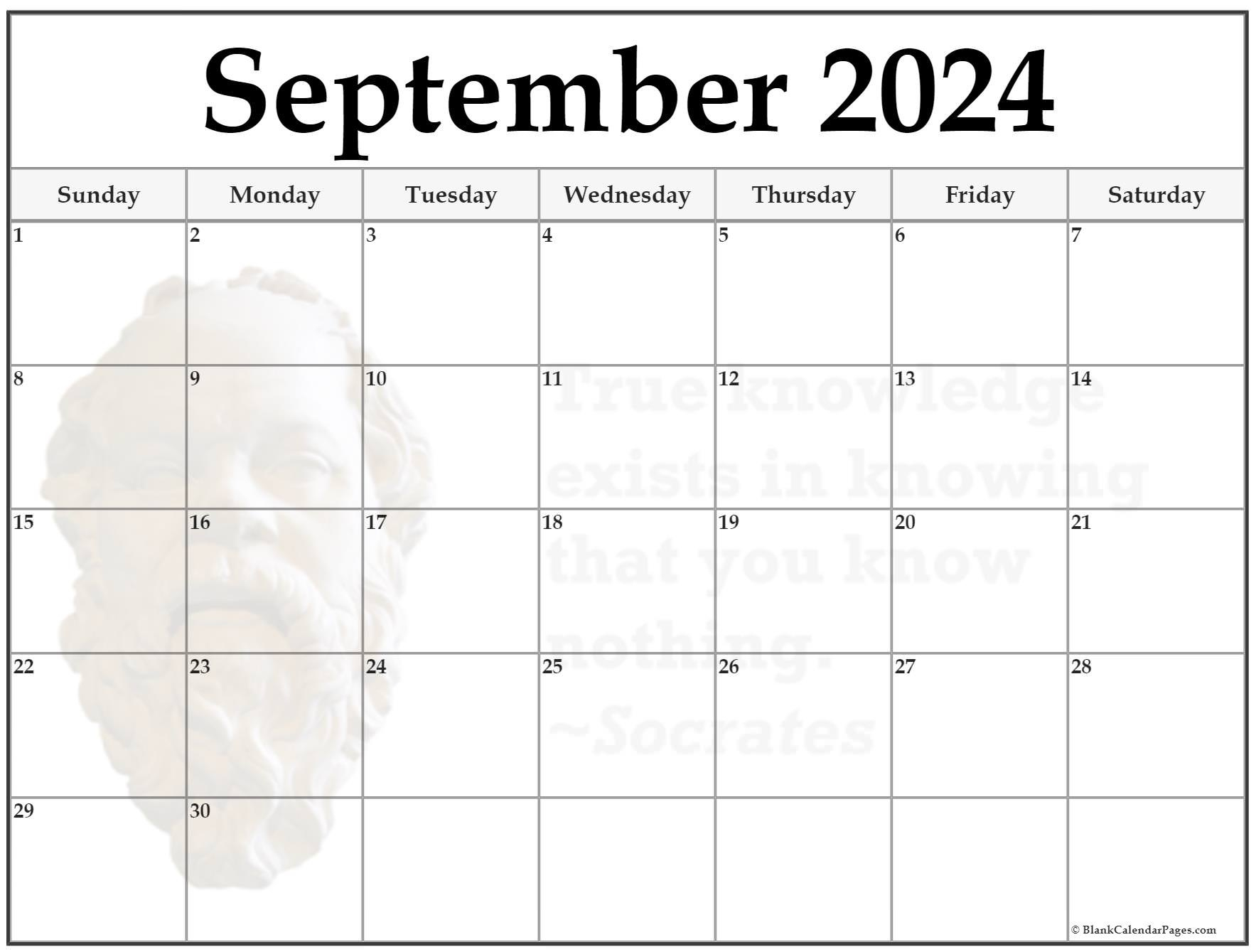 24+ September 2024 Quote Calendars intended for September 24 Printable Calendar