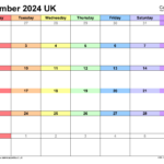 Calendar September 2024 Uk With Excel, Word And Pdf Templates Regarding Printable Calendar September 2024 Uk