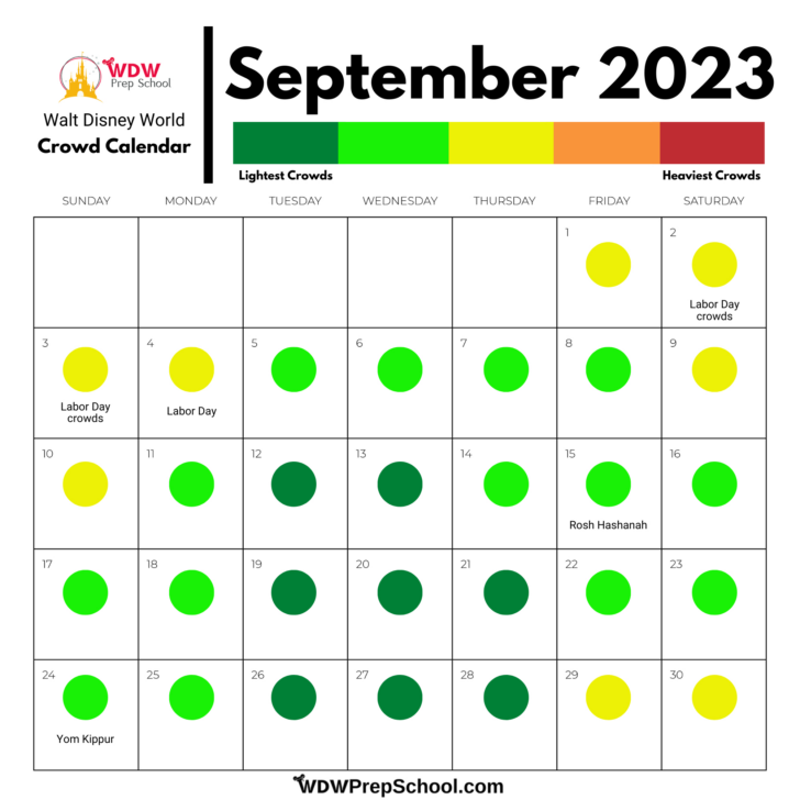 Disney World September 2024 Crowd Calendar