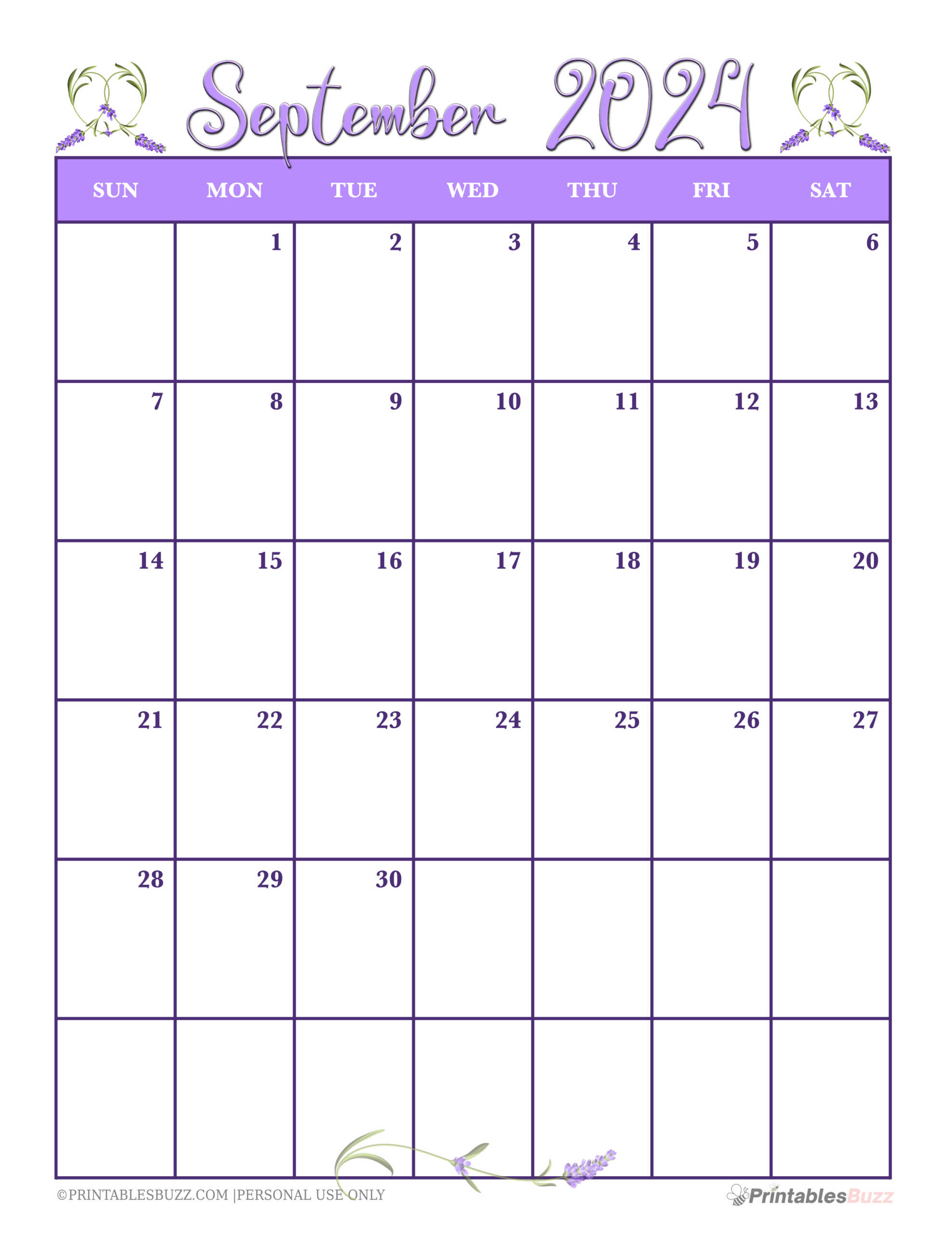 Cute &amp;amp; Fun September 2024 Calendar Printables pertaining to September 2024 Calendar Printable Portrait