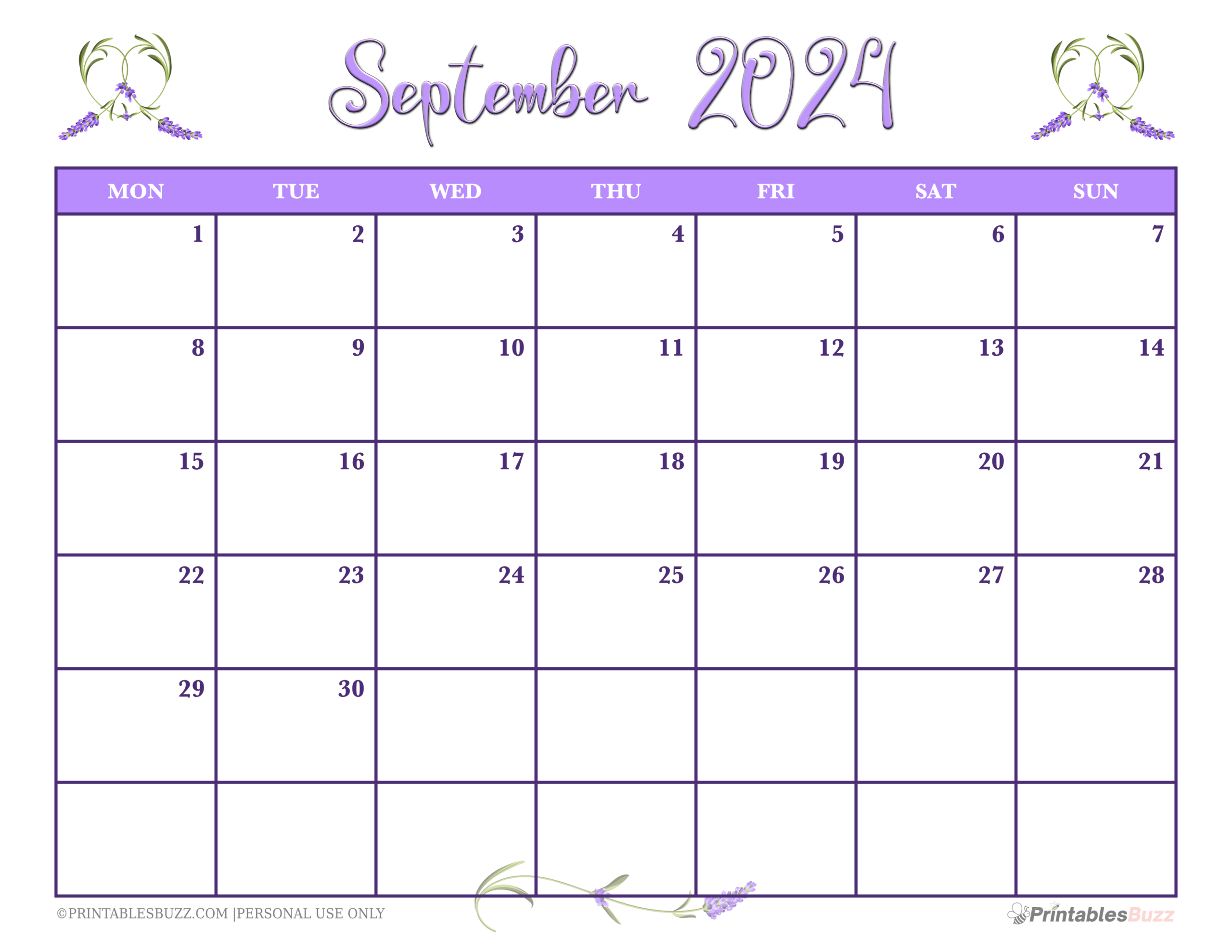 Cute &amp;amp; Fun September 2024 Calendar Printables throughout September Fun Calendar 2024